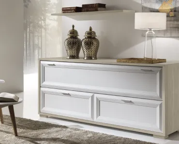 Madia Jazz composizione J060 finitura Bianco Frassino e Olmo Chiaro di Gierre Mobili
