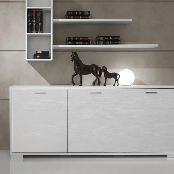Madia Jazz composizione J071 finitura Bianco Frassino di Gierre Mobili