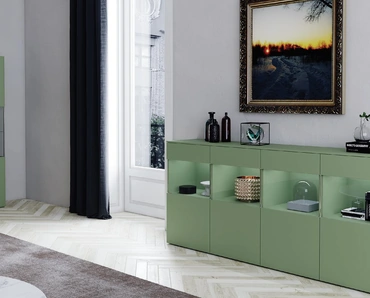 Madia Titolo 108 in laccato verde di  Artigianmobili