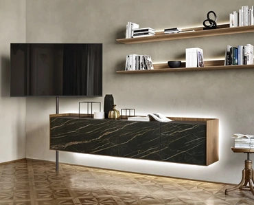 Mobile Porta Tv in ceramica e legno Tv Video di Sangiacomo