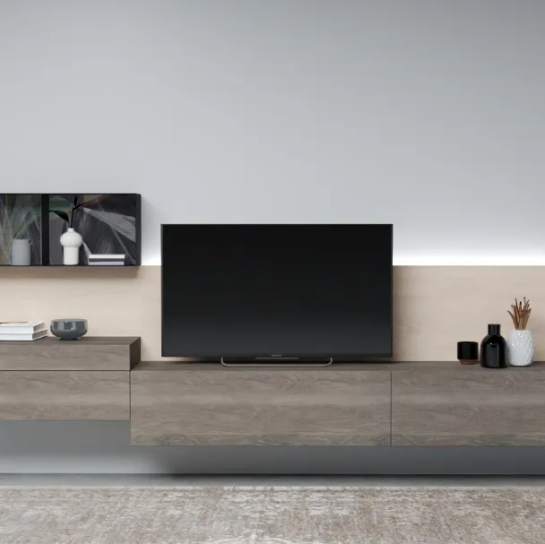Mobile sospeso Living Zero 16 L35 in Rovere massello di Devina Nais