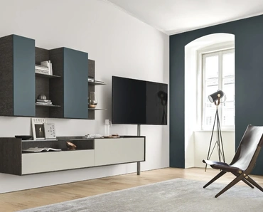 Parete Attrezzata sospesa Cabaret Glass 02 di Sangiacomo