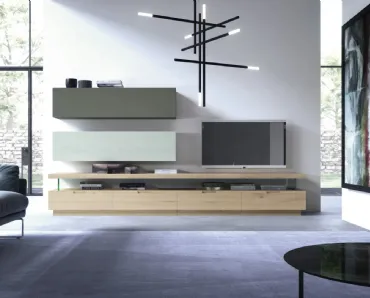 Parete Attrezzata Zero 16 L24 in Rovere massello di Devina Nais