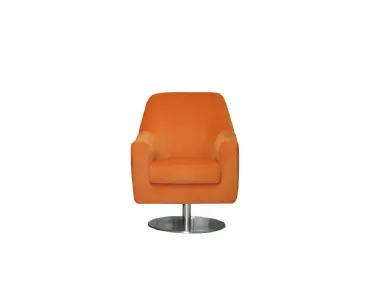 Poltroncina Madrid in tessuto con base in metallo di Bruma