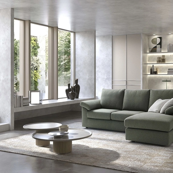 Divano con penisola Mabel di Biel