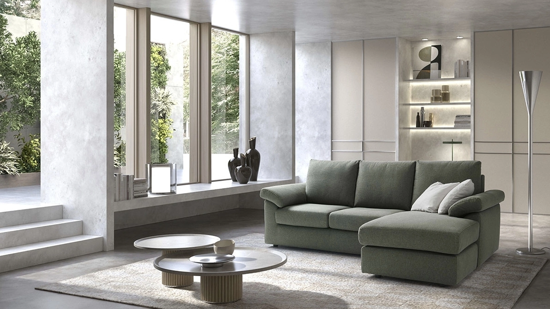 Divano con penisola Mabel di Biel