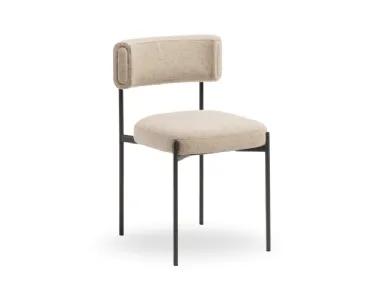 Sedia Amelie in tessuto imbottito di Midj