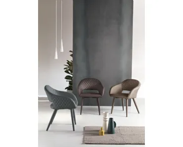 Sedia in ecopelle imbottita Living di Capodarte