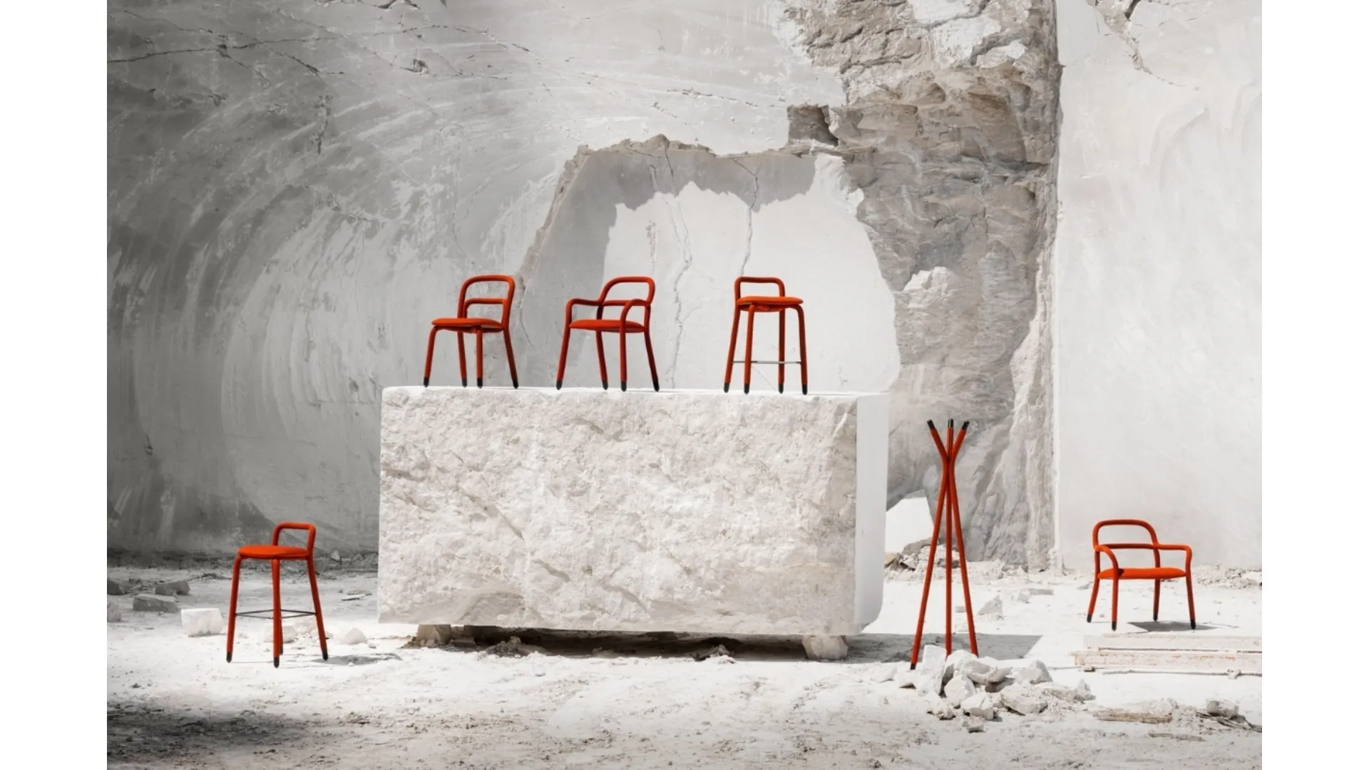 Sgabello imbottito Pippi di Midj