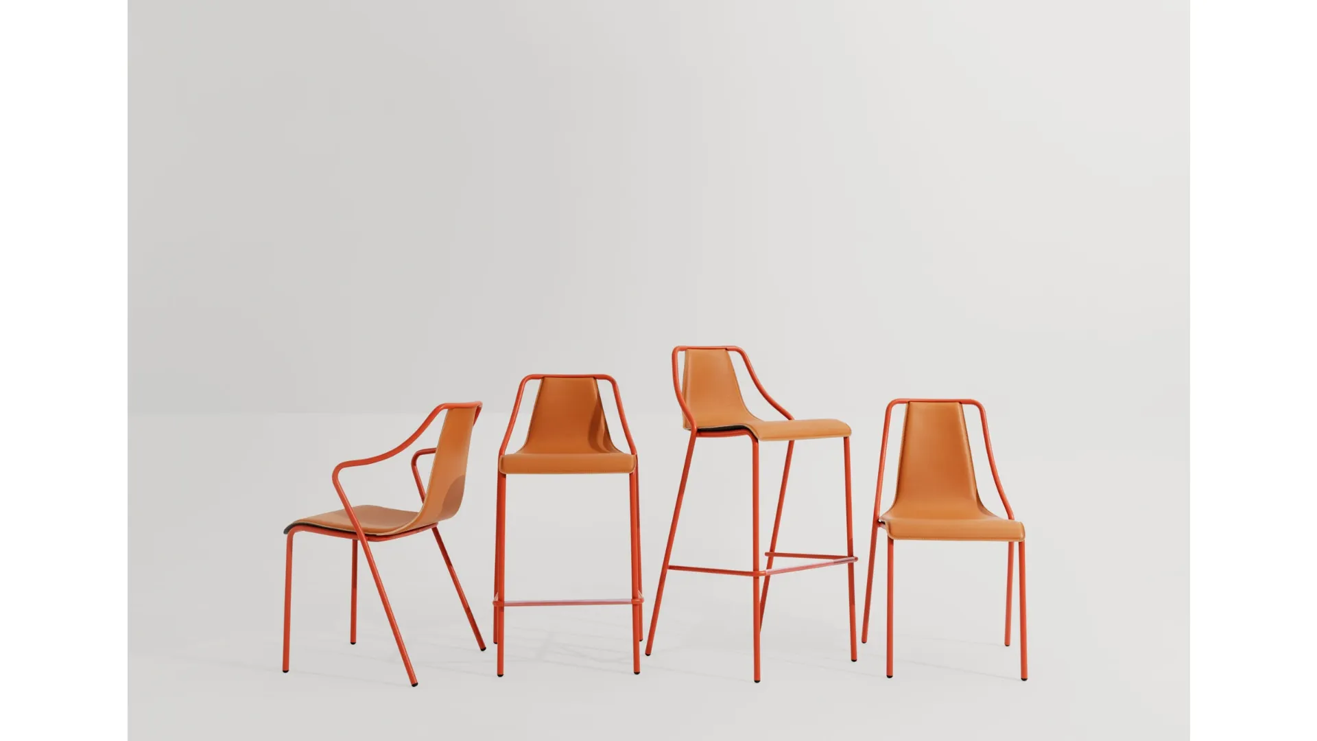 Sedia Ola in cuoio di Midj