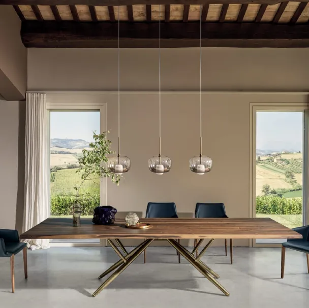 Sedia Sally in cuoio di Bontempi
