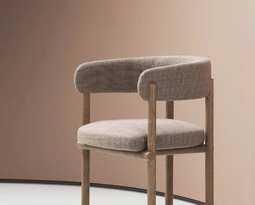 Sedia Stiks in tessuto e legno di Alf Da Frè