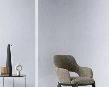 Sedia Tina in tessuto imbottito di Alf Da Frè