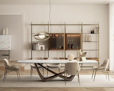 Tavolo Bach in SuperMarmo di Bontempi