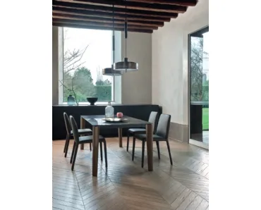 Tavolo Desco in Ceramica Nero Greco di Sangiacomo