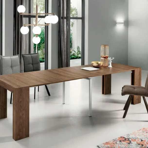 Tavolo consolle allungabile Marta in laminato effetto legno di Capodarte