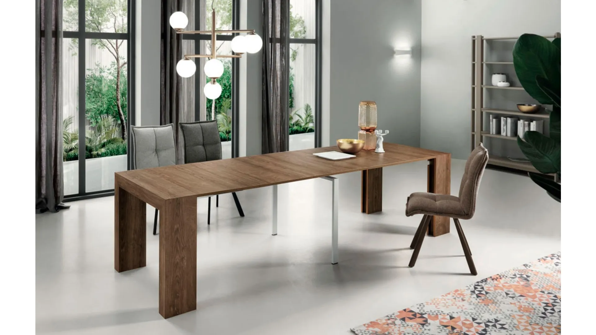 Tavolo consolle allungabile Marta in laminato effetto legno di Capodarte