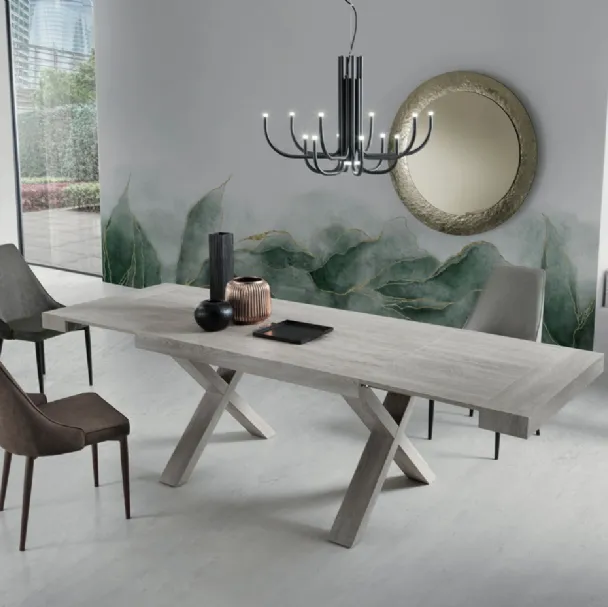 Tavolo allungabile Paride in laminato effetto legno di Capodarte
