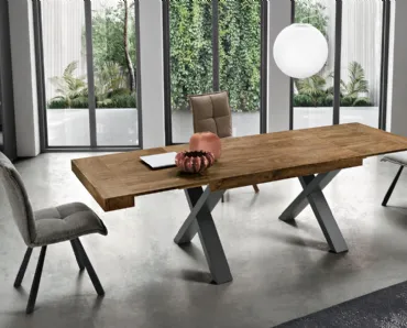 Tavolo allungabile in laminato effetto legno Paride di Capodarte