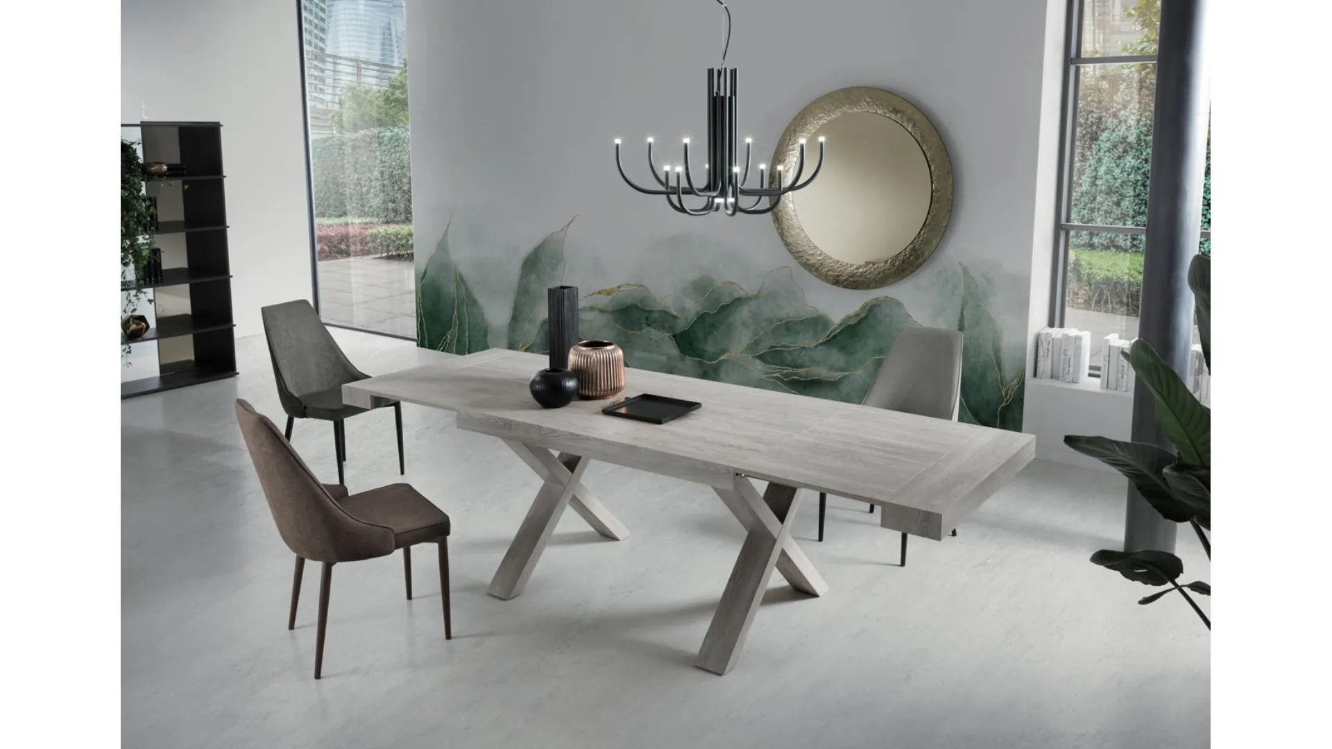 Tavolo allungabile Paride in laminato effetto legno di Capodarte