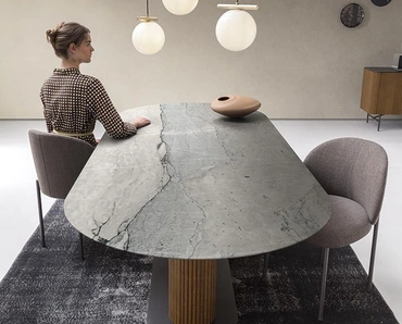 Tavolo Rigadin in pietra di Alf Da Frè