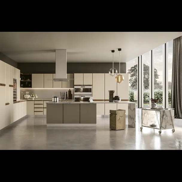 Cucina Moderna con isola Fiori di Loto di Le Fablier
