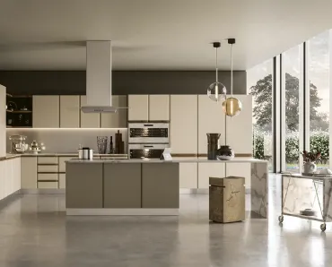 Cucina Moderna con isola Fiori di Loto di Le Fablier