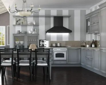 Cucina angolare Shabby Chic Le Gemme composizione 03 di Le Fablier