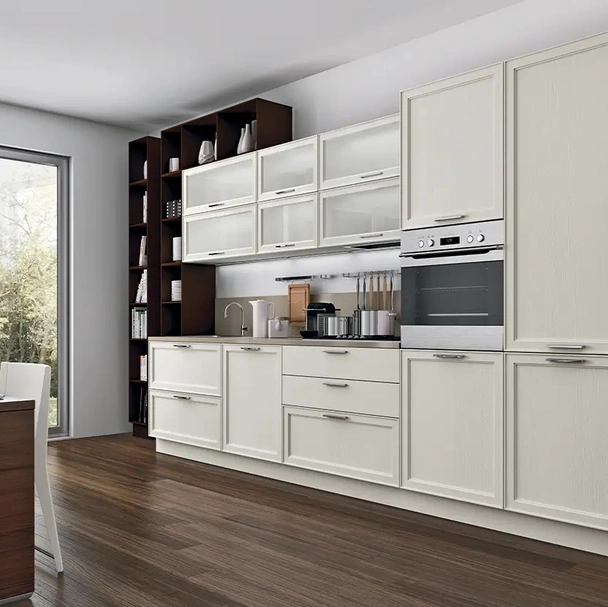 Cucina su misura lineare Melograno Composizione PM01 in legno di frassino di Le Fablier