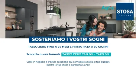 promo Stosa Tasso Zero 24 mesi e prima rata a 30 giorni